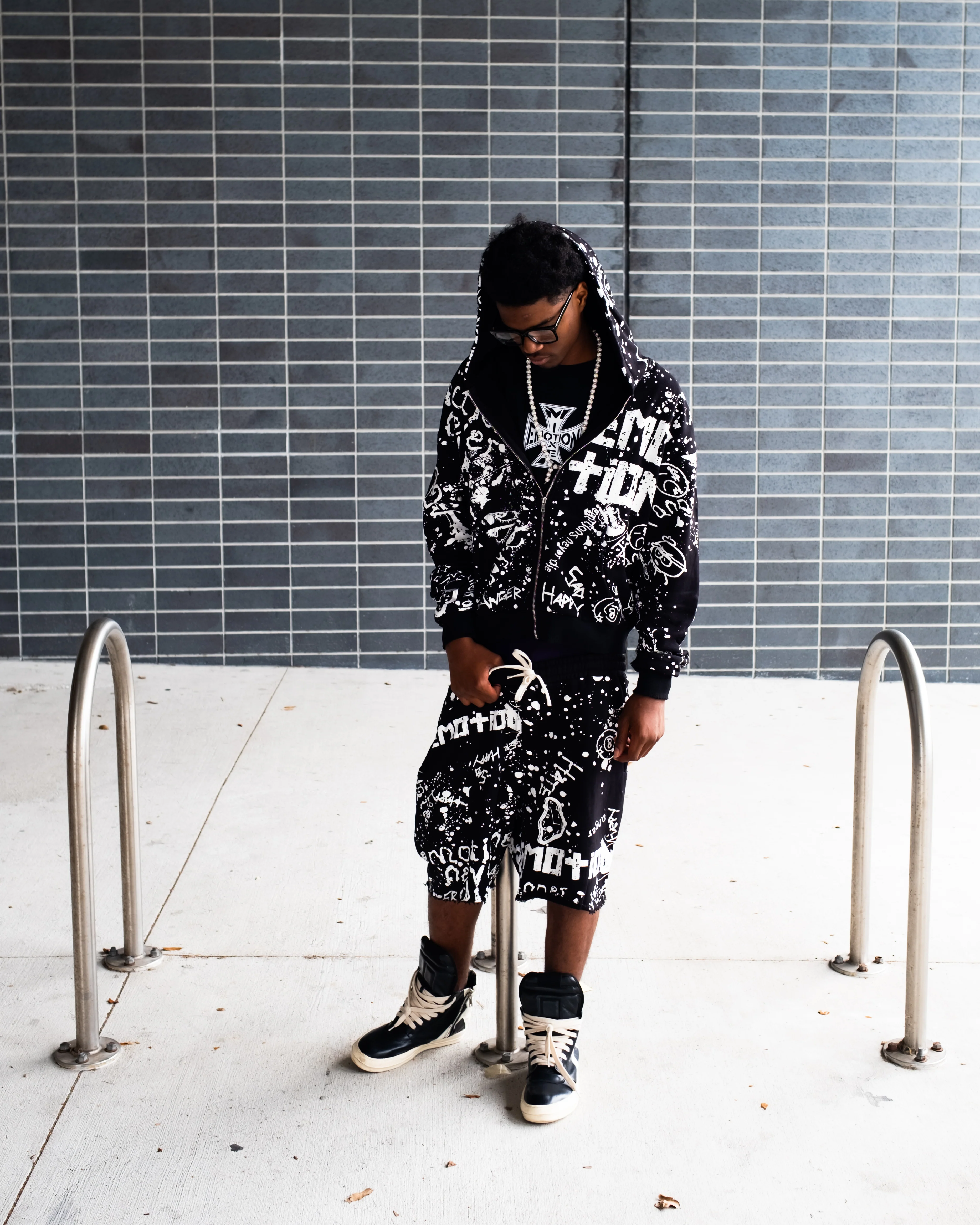 Black “Graffiti” Shorts - Image 3
