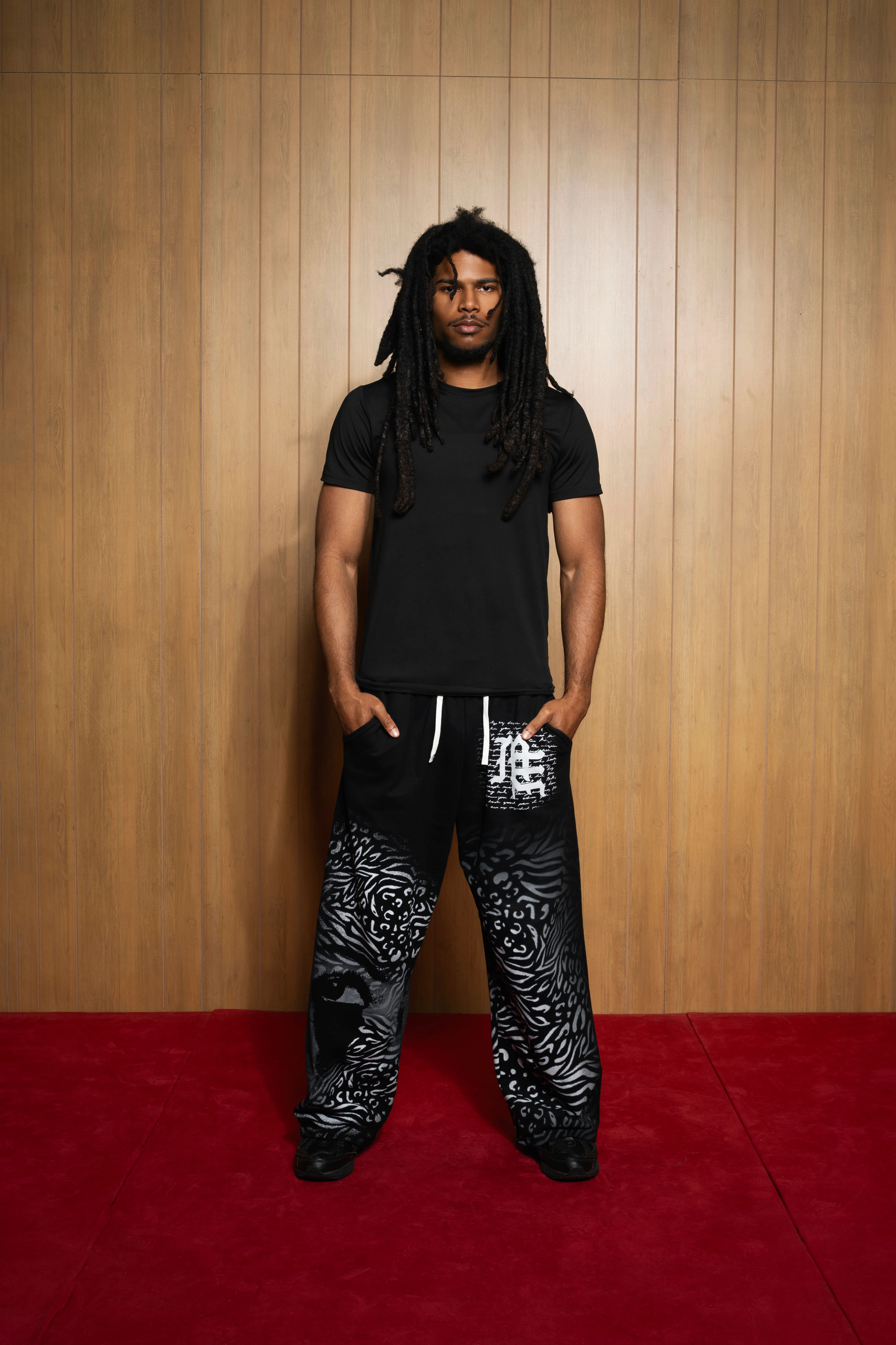 Black ‘Striped’ Sweatpants - Image 4