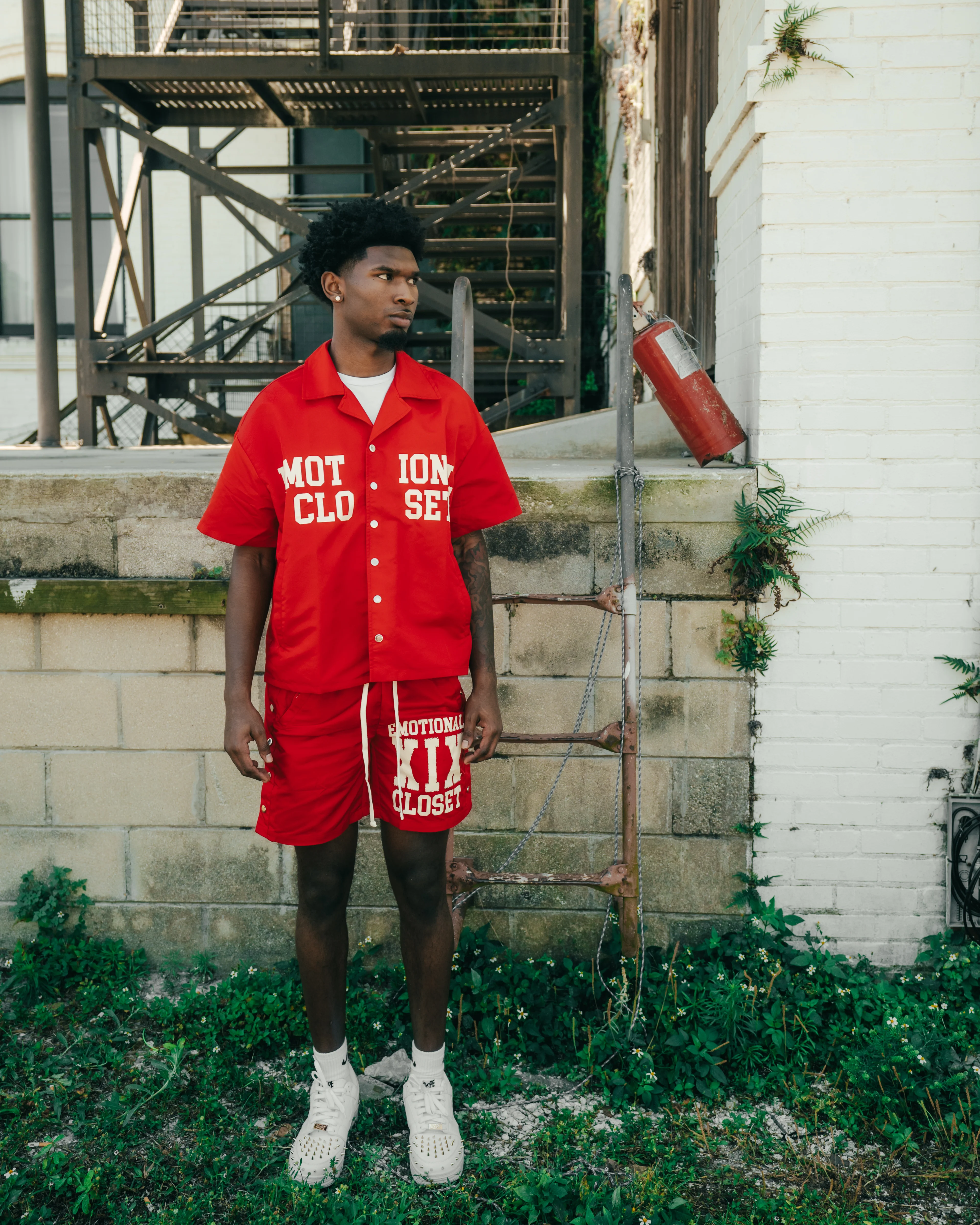 Red “Backyard” Nylon Shorts - Image 2