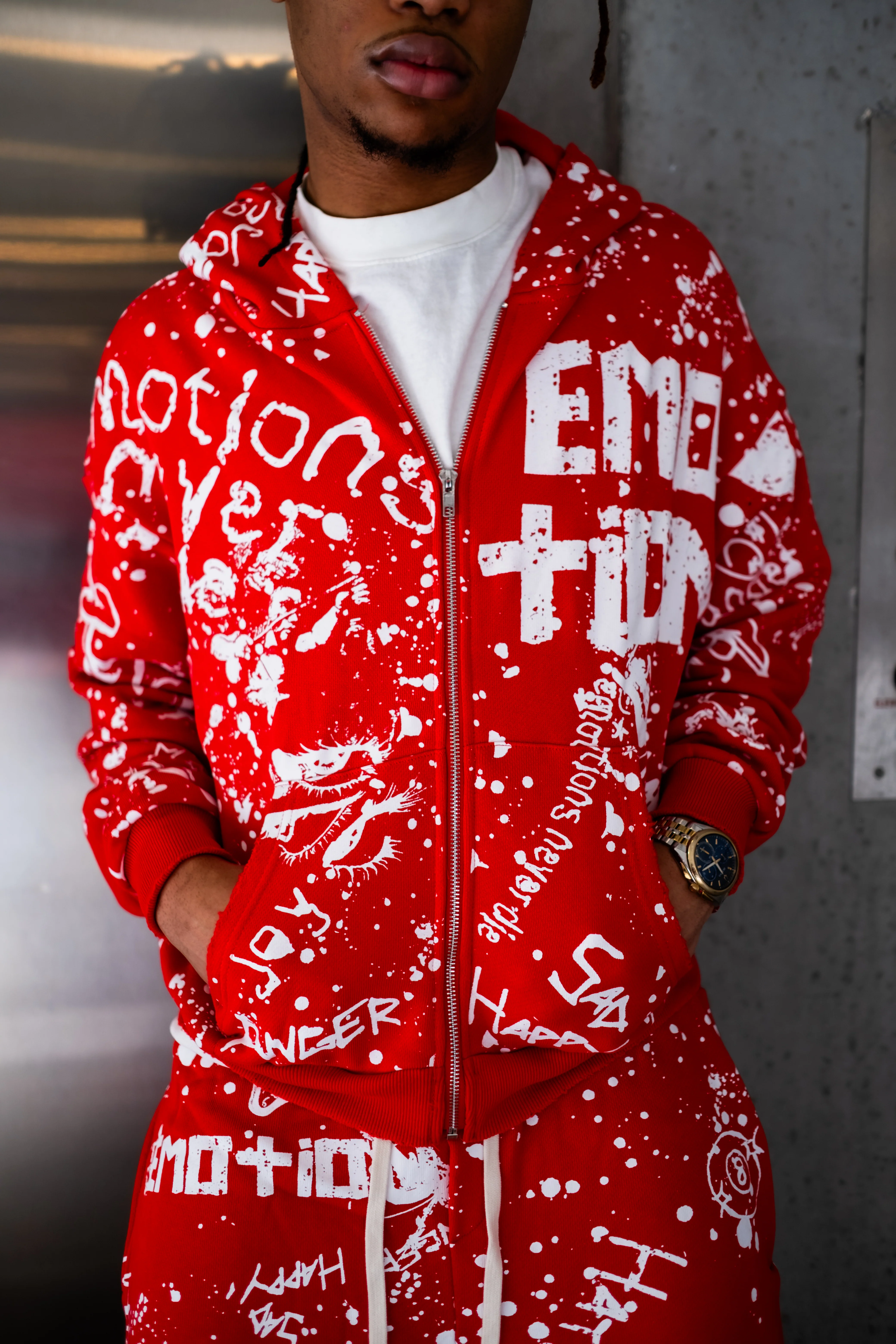 Red “Graffiti” Hoodie - Image 3